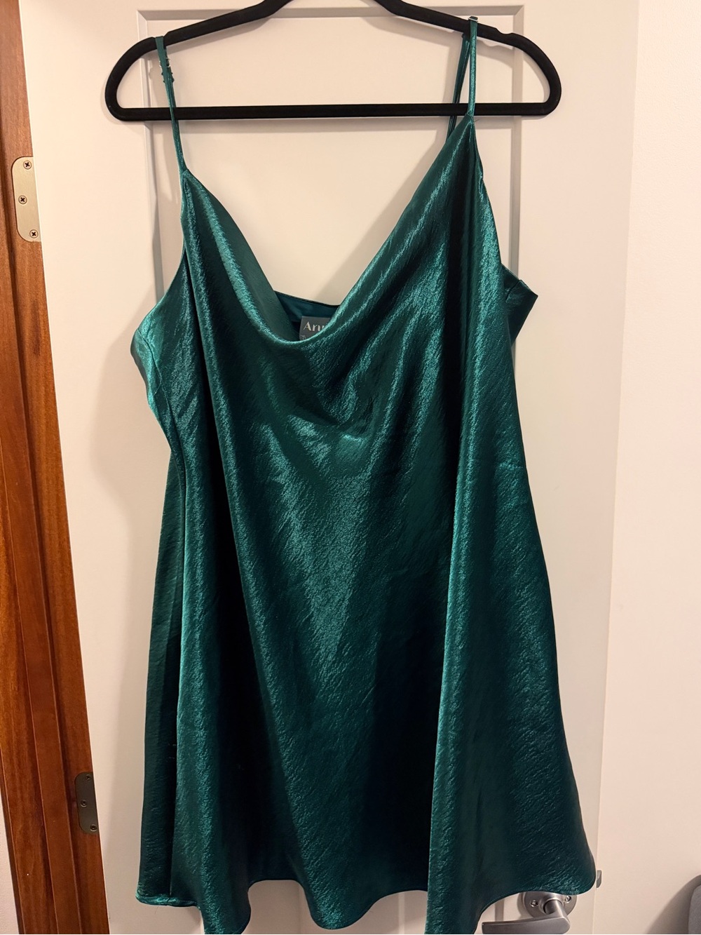 Arula Emerald Satin Dress